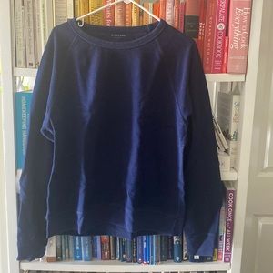 Everlane Navy French Terry Crewneck Sweatshirt Large